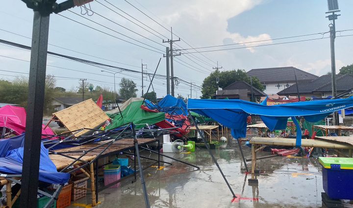 Summer storm pounds Prachin Buri