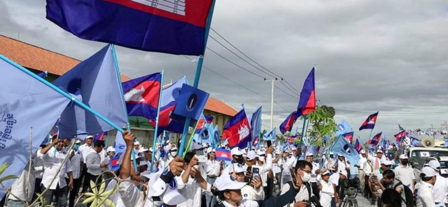 Cambodia opposition figure calls upcoming election a 'sham'