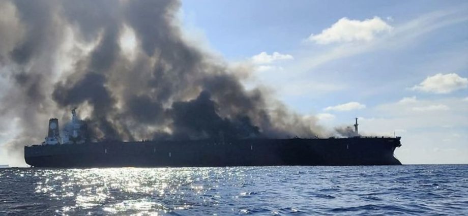 Three crew missing after blaze on ageing tanker off Malaysia