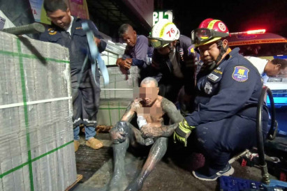 Tourist found trapped down Pattaya drain