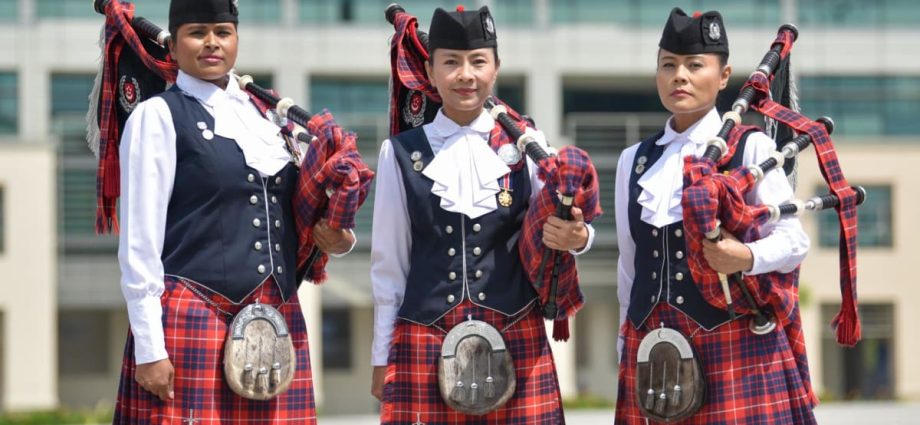 From pistols to bagpipes: Meet the all-female Singapore police pipes and drums band