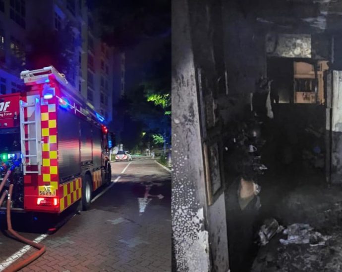 5 people, including 3 children, taken to hospital after Sengkang flat fire