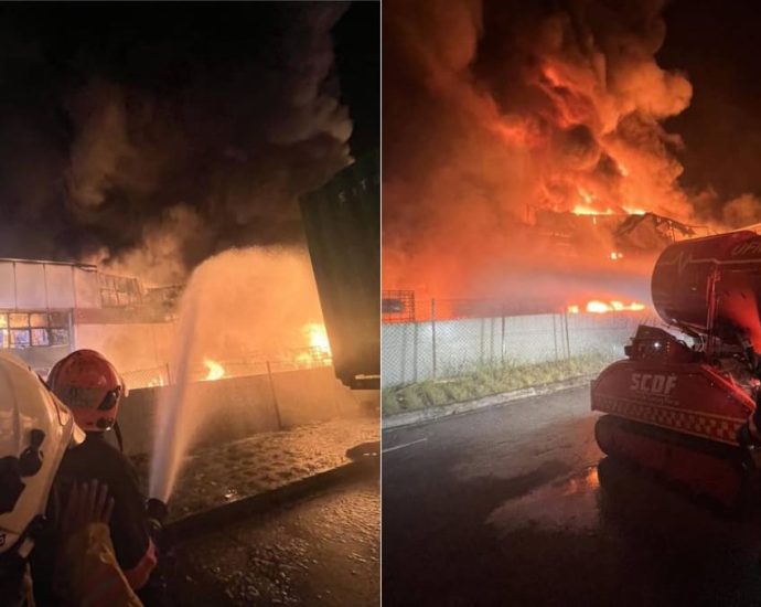 Fire size of football field engulfs Tuas factory storing chemicals