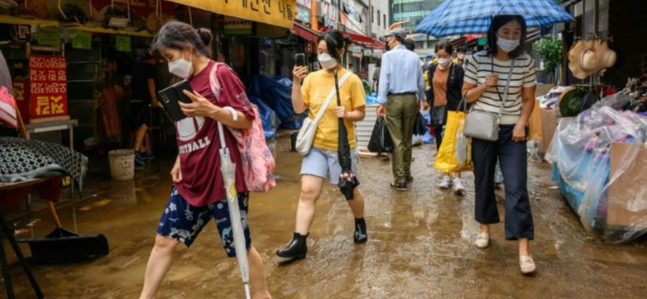 Heavy rain hits South Korea causing power cuts and evacuations