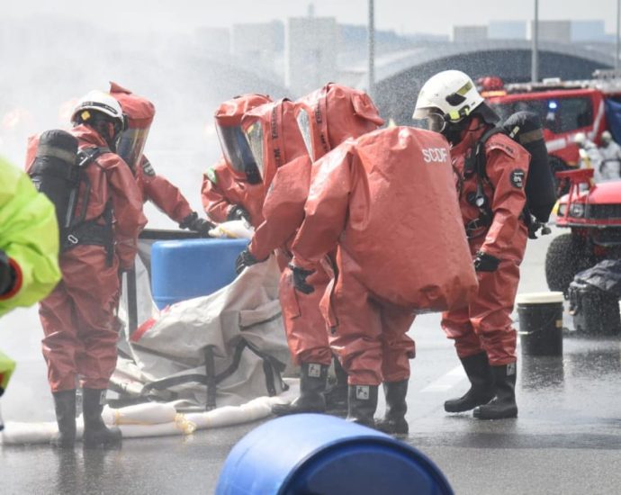 How a chemical spill on the Tuas Second Link gets contained