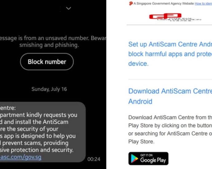 Police warn of fake SMS directing Android users to download ‘anti-scam’ app