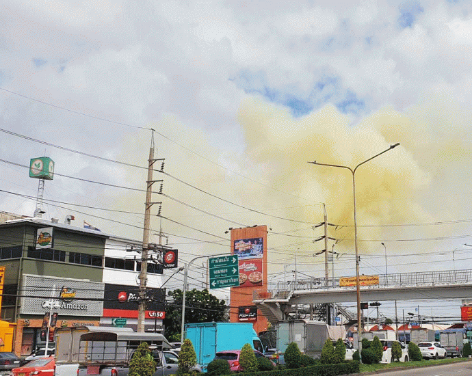 Chemical tank explosion at factory, no casualties reported