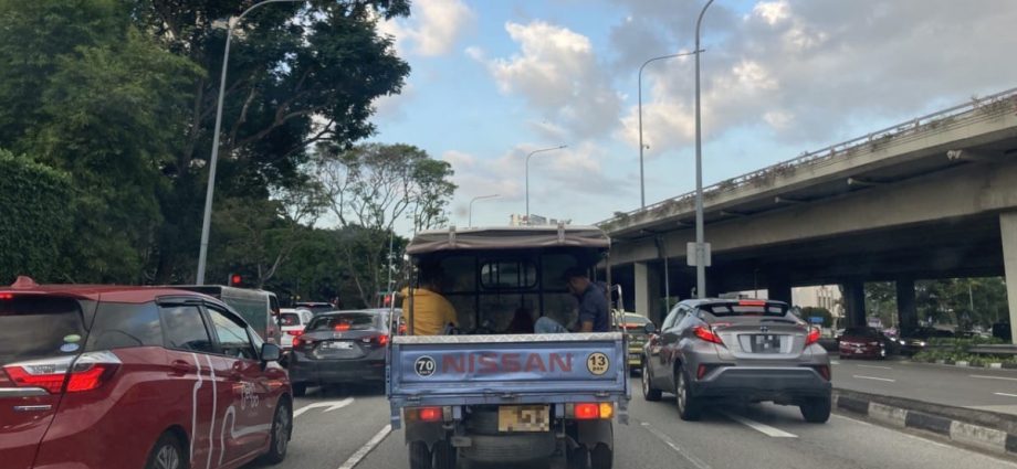 Lorry drivers say ferrying workers in their vehicles is not ideal, but they try to drive safely