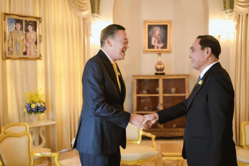 New prime minister Srettha meets Gen Prayut