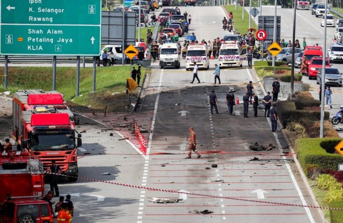 Private jet crashes onto Malaysia highway, killing 10 – police