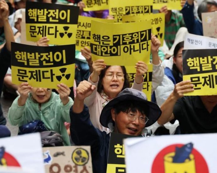 South Korean activists protest against Fukushima water discharge