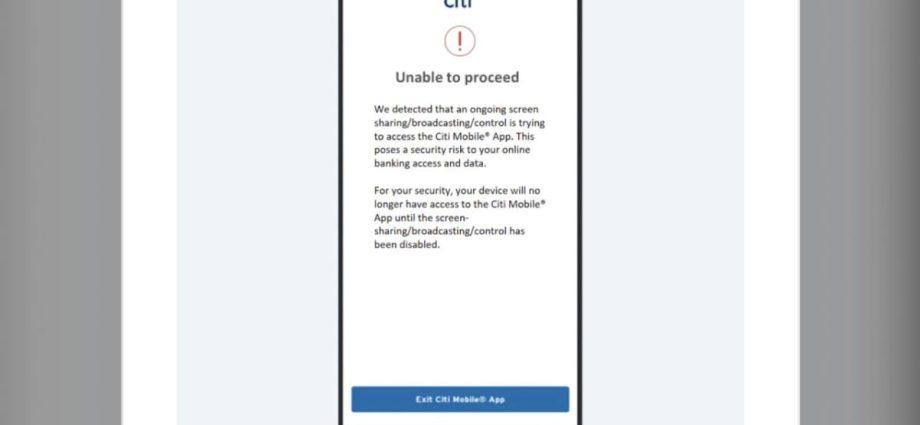 Citibank's new anti-scam measure restricts users' access to app if risky permission settings detected