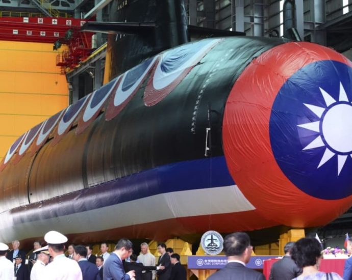 Taiwan unveils first domestically built submarine