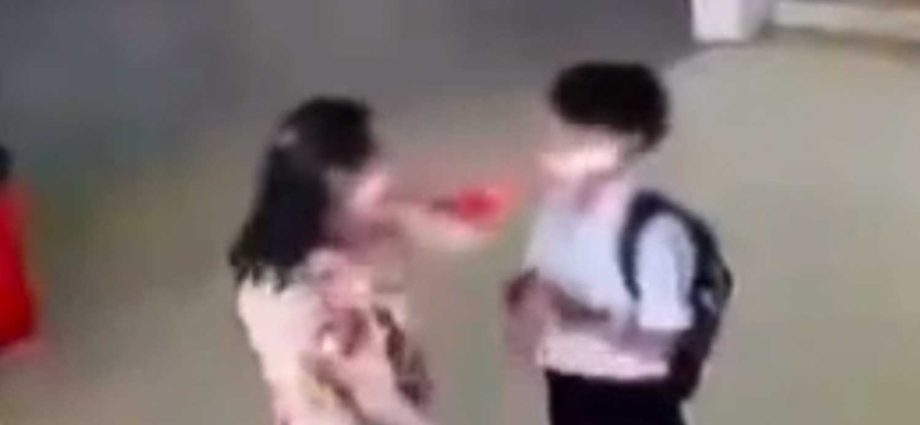 Teacher suspended for repeatedly slapping student