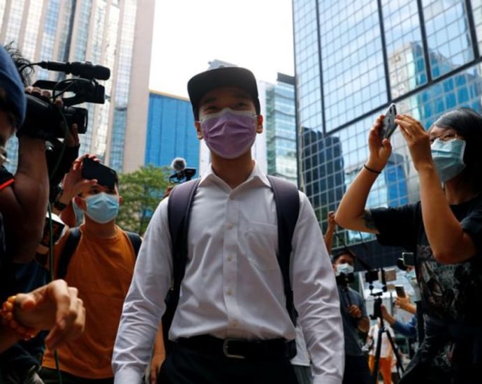 Hong Kong protester shot by police sentenced to nearly four years’ jail