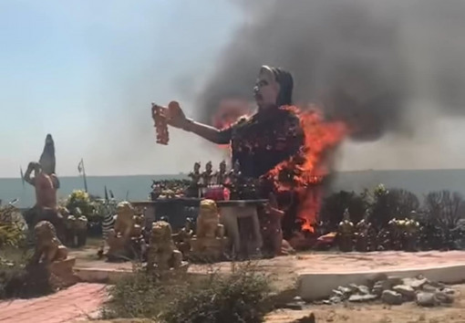 Torching of giant statue unnerves Rayong residents