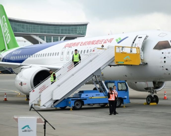 China shows off homegrown C919 jet in Hong Kong