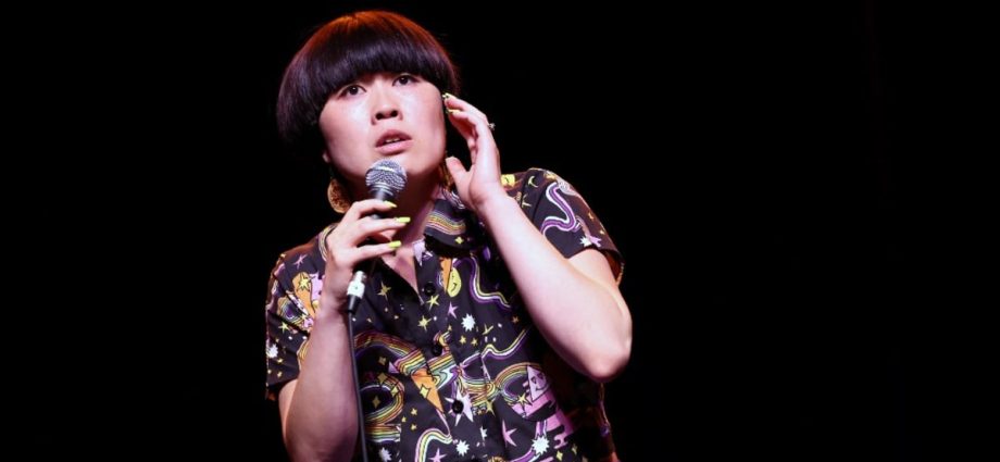 Comedian Atsuko Okatsuka performing in Singapore in March 2024