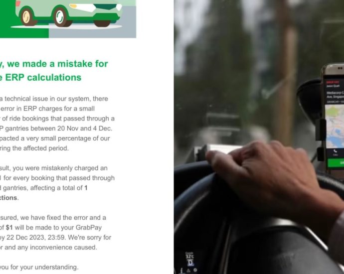 More than 40,000 Grab passengers overcharged due to app using outdated ERP rates