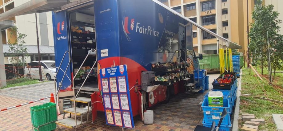 Tengah residents get interim amenities like grocery truck and vending machines, with some teething issues