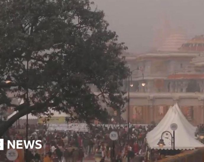Crowds at India’s new Ram temple day after opening