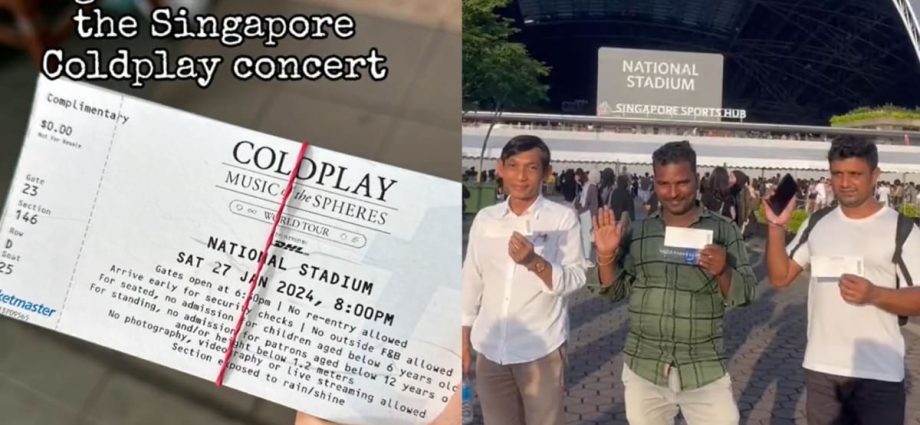Migrant workers in Singapore get free Coldplay tickets, courtesy of band's charity partner