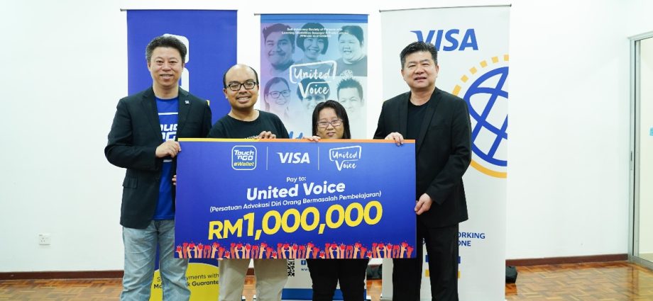 TNG Digital and Visa donates US1,000 to United Voice to empower individuals with learning disabilities