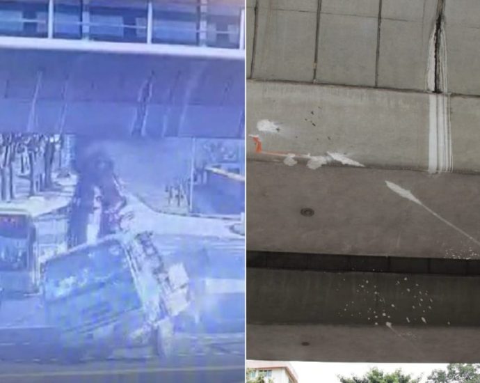 Trailer driver whose crane boom struck overhead MRT track fined and banned from driving