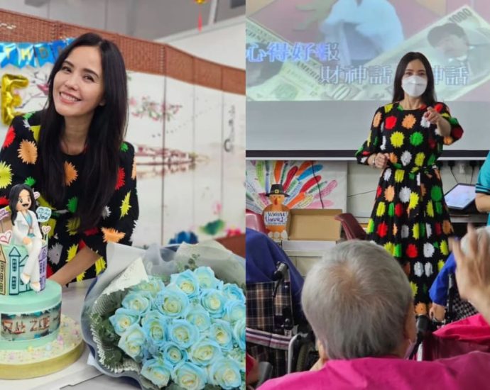 Zoe Tay celebrates her 56th birthday with residents from Lee Ah Mooi Old Age Home