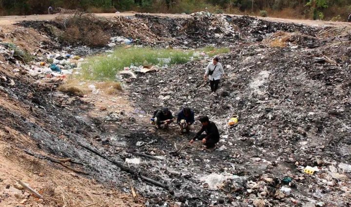 Burnt skeleton found at rubbish dump