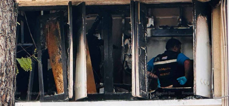 Forensic experts seek cause of ministry building fire