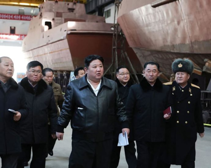 North Korea’s Kim Jong Un inspects shipyard building warships: Report