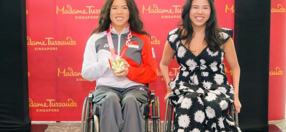 TeamSG Paralympic gold medallist Yip Pin Xiu now has a wax figure at Madame Tussauds Singapore
