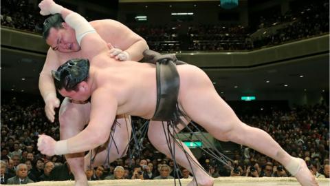 Top sumo champion demoted due to protege’s violence