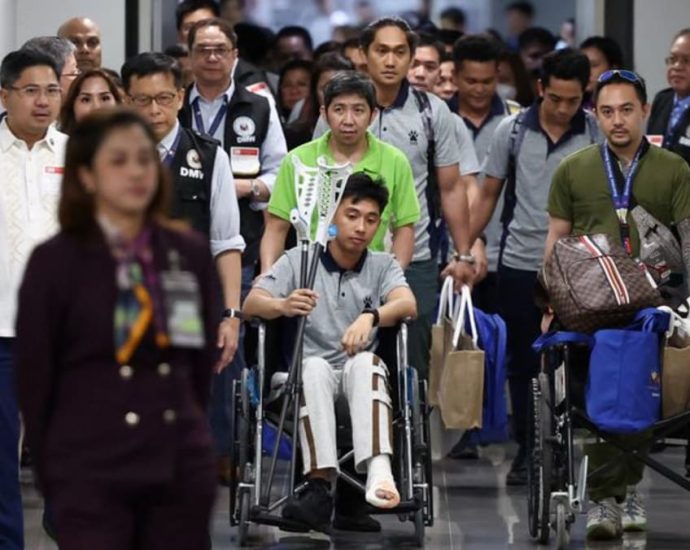 11 Philippine seafarers who survived Houthi attack on ship in Red Sea arrive home