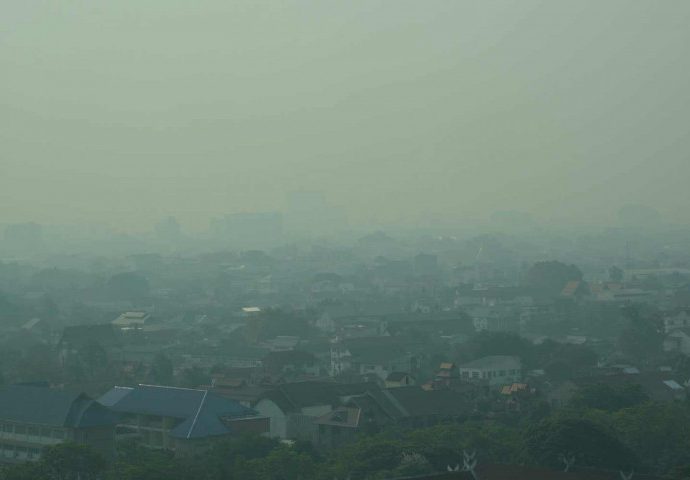Thick smog in North, upper Northeast