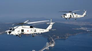 Japan helicopters crash: Search ongoing for naval crew in the Pacific