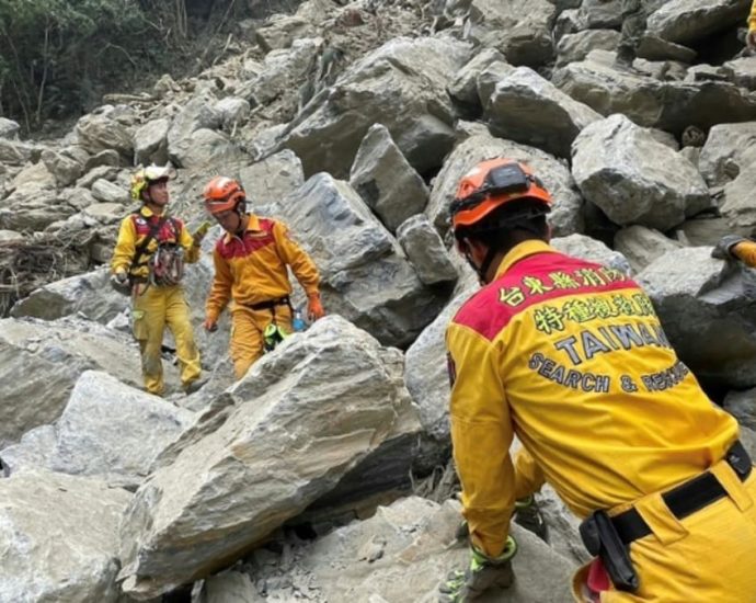 Taiwan earthquake rescuers face threat of landslides, rockfalls as death toll at 12