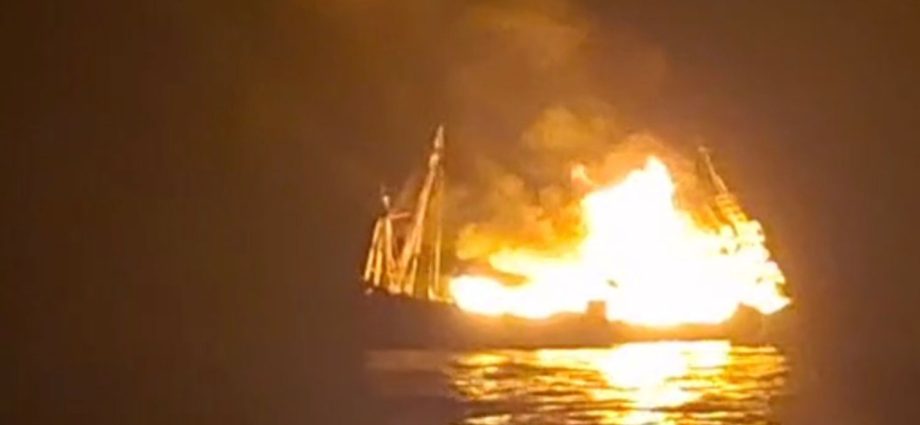 Trawler catches fire and sinks in Andaman, crew rescued