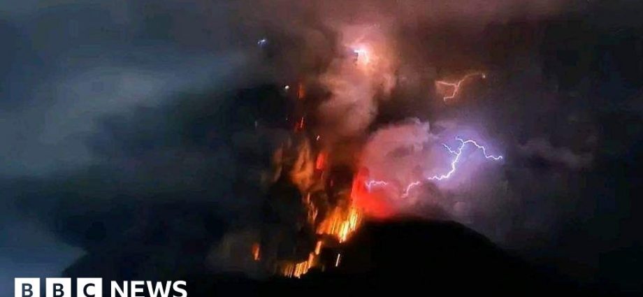 Watch: Volcano in Indonesia spews lava and smoke