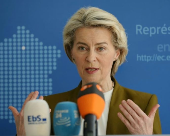 EU ready for ‘tough decisions to protect economy’, von der Leyen tells China