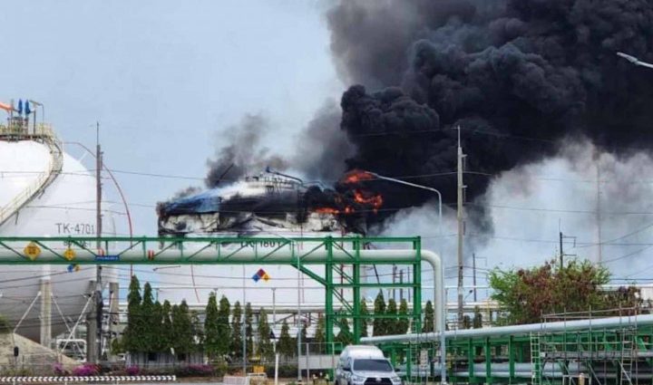Gas tank explosion in Rayong
