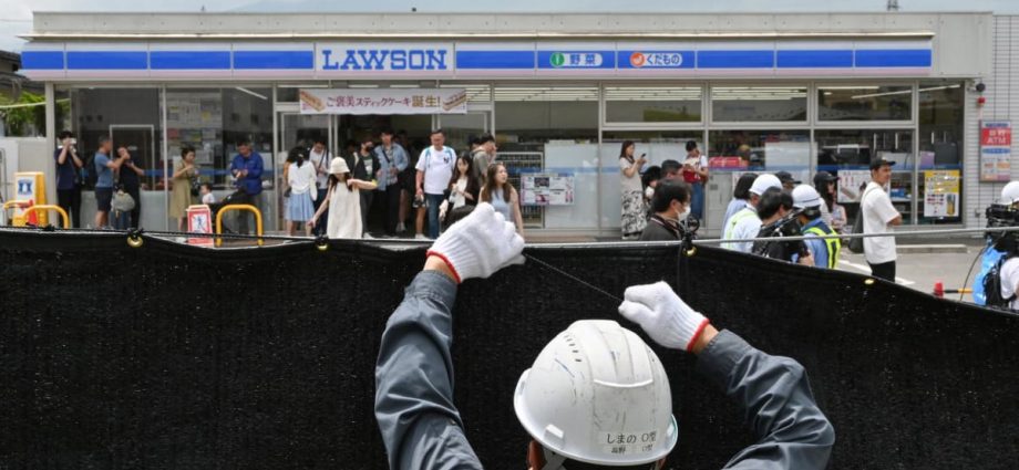 Holes poked in Mount Fuji barrier, Japan town says