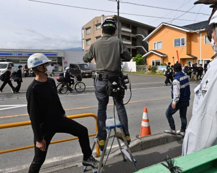 Sick of tourists, Japan town blocks view of Mount Fuji