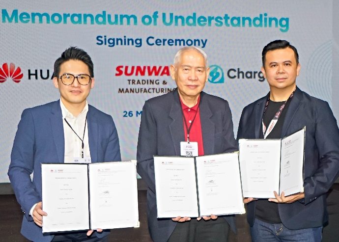 Sunway, Huawei and Chargesini team up to expand EV charging infrastructure nationwide 