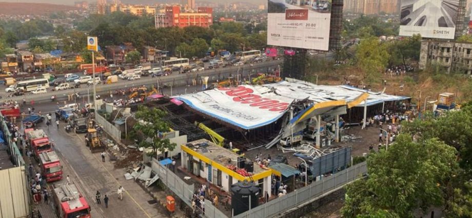 Twelve dead, 60 injured in India billboard collapse