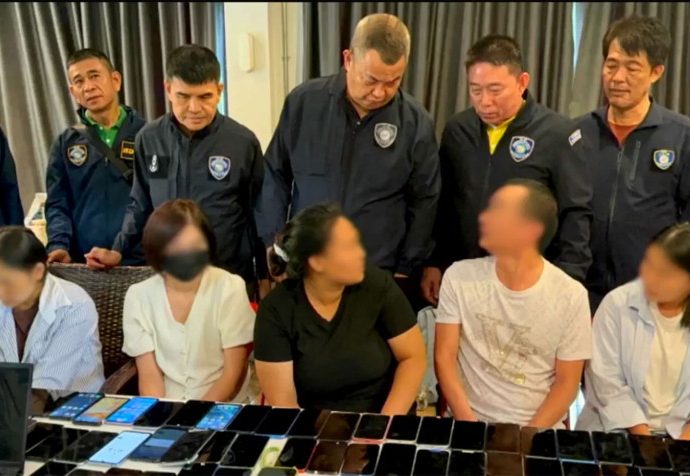 13 members of Chinese call-scam gang arrested in Chiang Mai