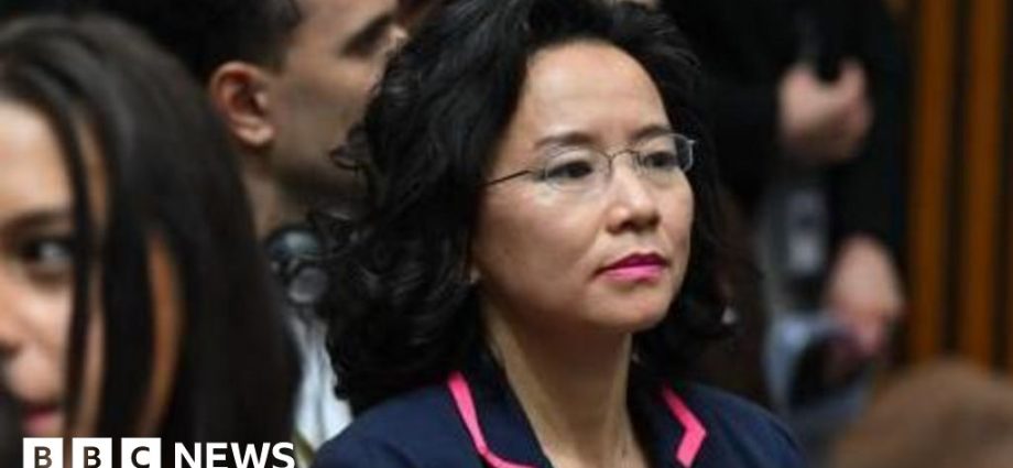 Cheng Lei: Chinese officials appear to block freed journalist from view in Canberra