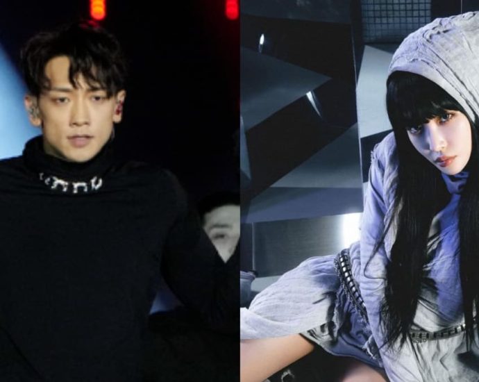 K-pop stars Rain and Chung Ha performing at Waterbomb Singapore 2024