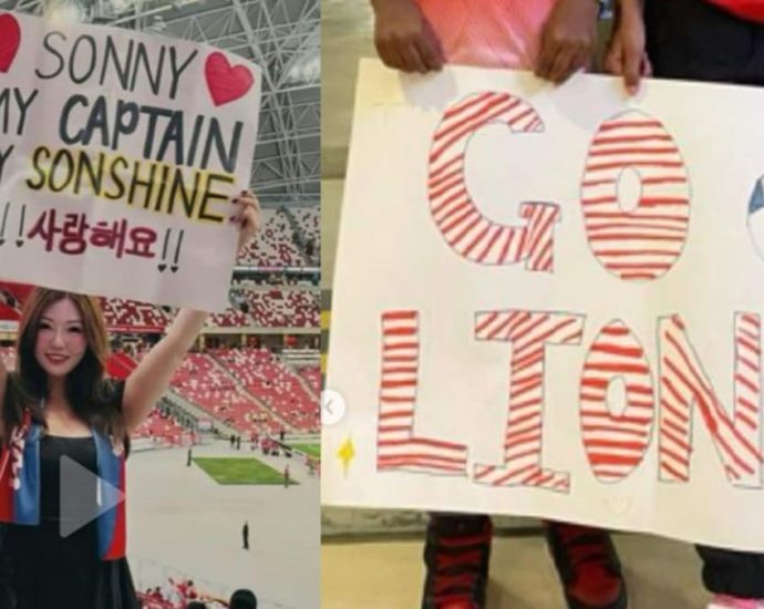 Kids stopped from bringing poster in support of Lions against South Korea as it was larger than allowed